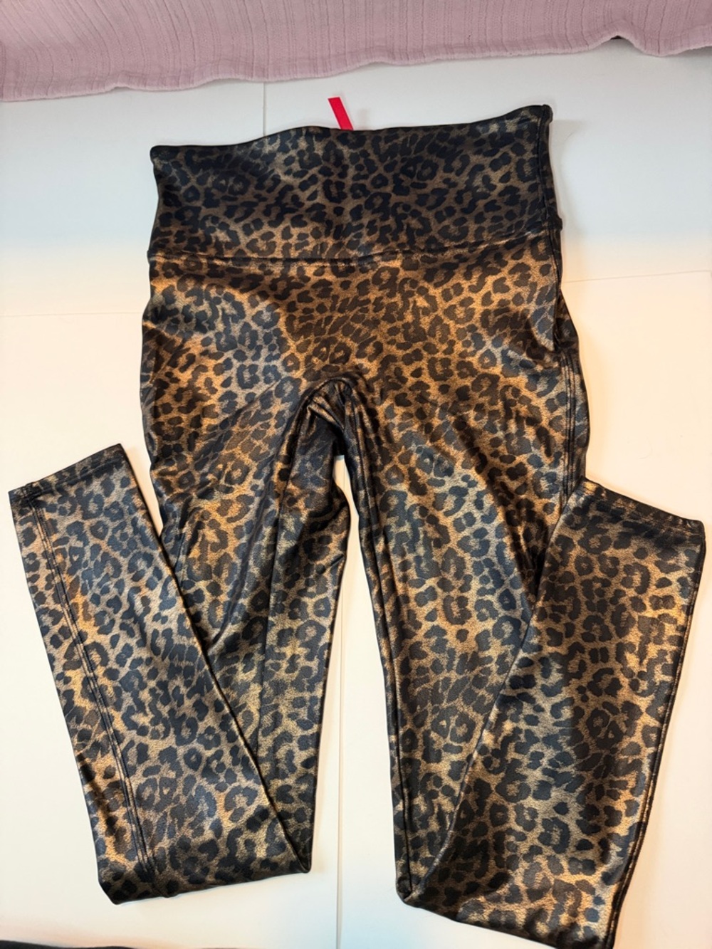 Spanx Leopard Print High-Waist Leggings